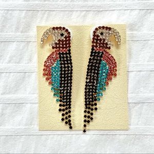 Parrot statement earrings